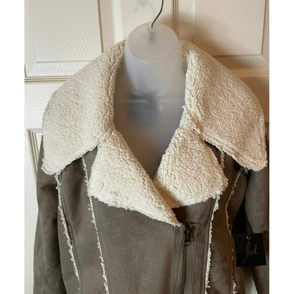 NWT Ladies Jack Faux Leather Sherpa Lined Jacket Size Medium - Picture 7 of 11